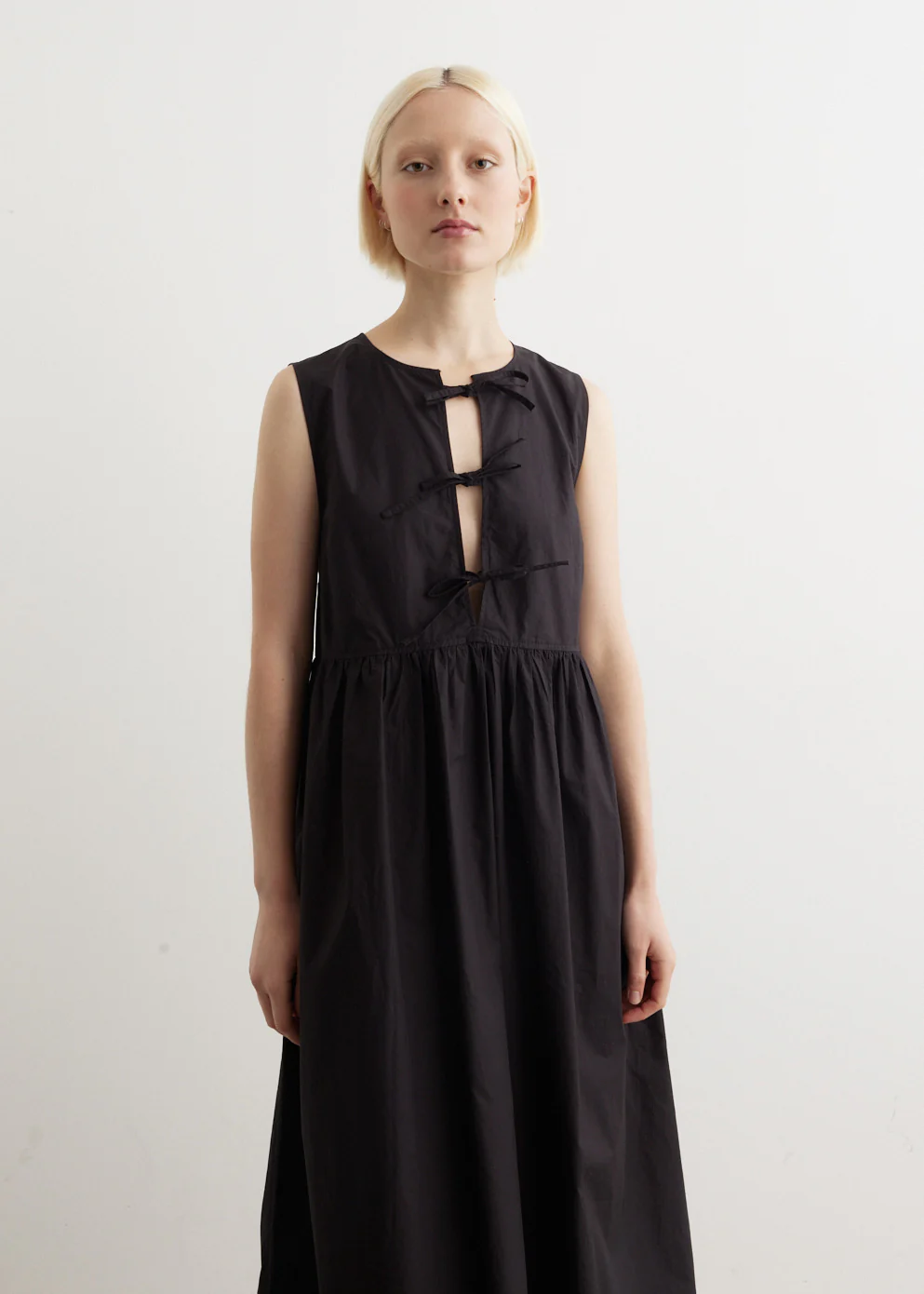 Cotton Poplin Midi Dress