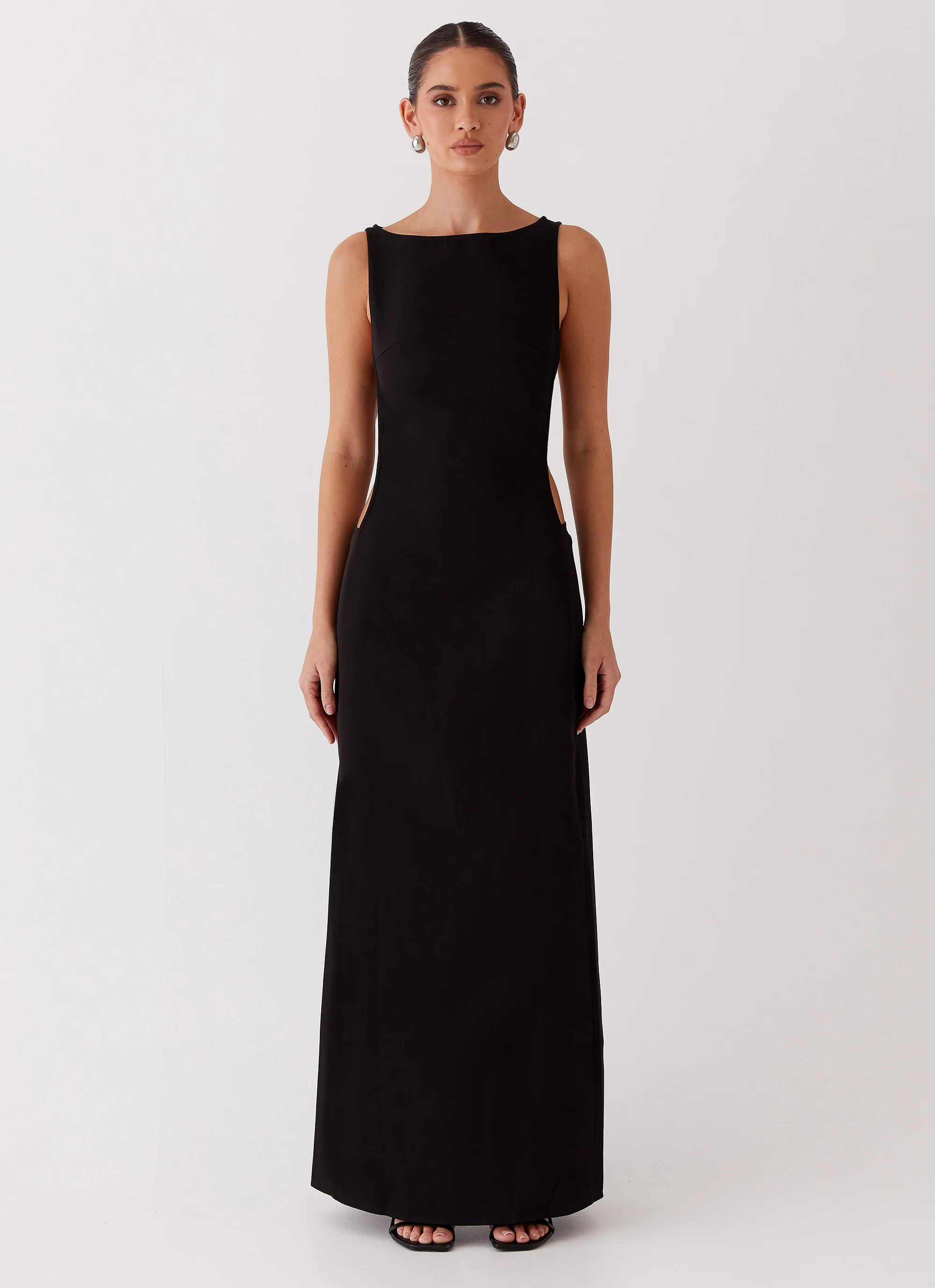 MESHKI Cherish You Buckle Maxi Dress - Shadow