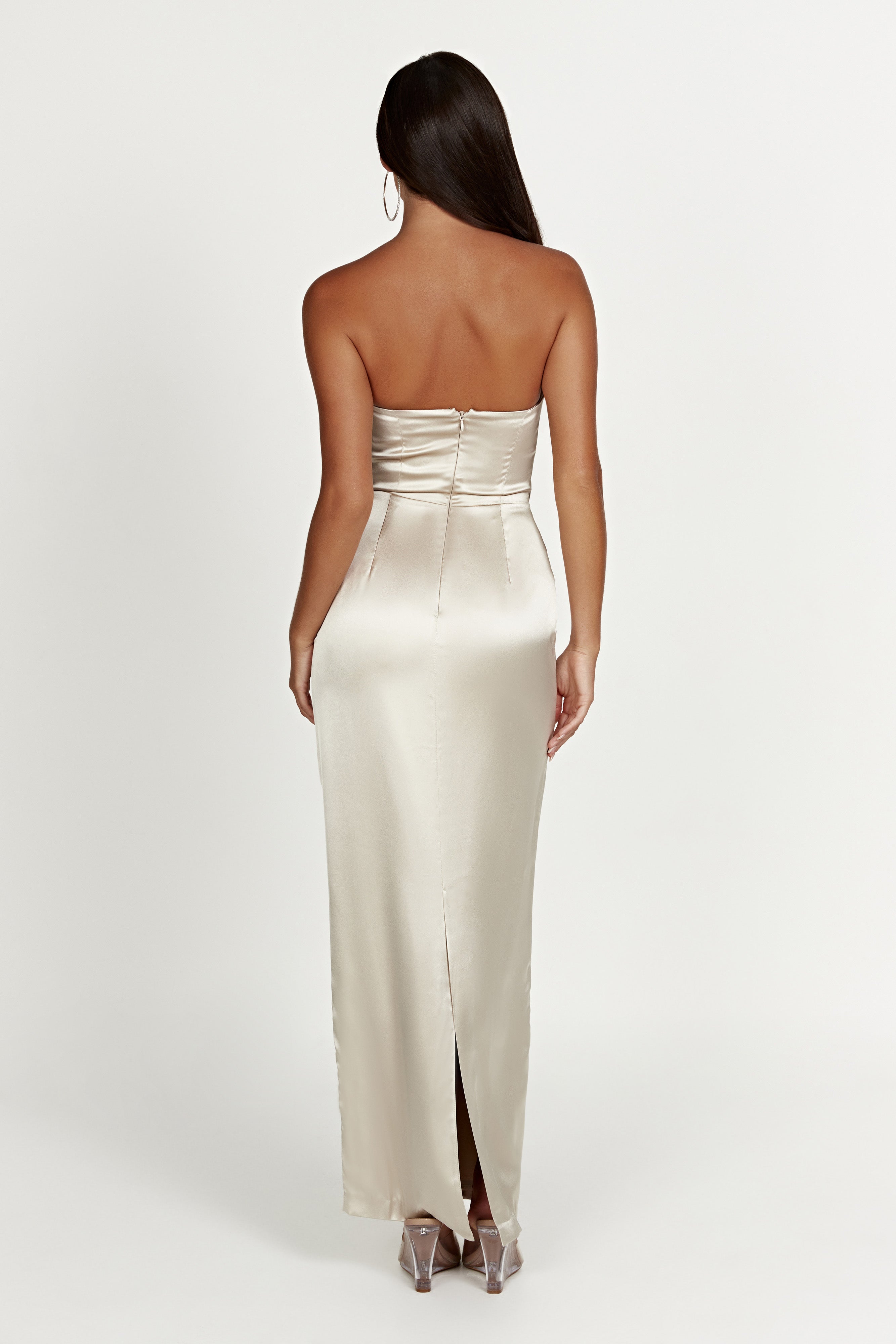 MESHKI Alanis Strapless Maxi Dress - Champagne