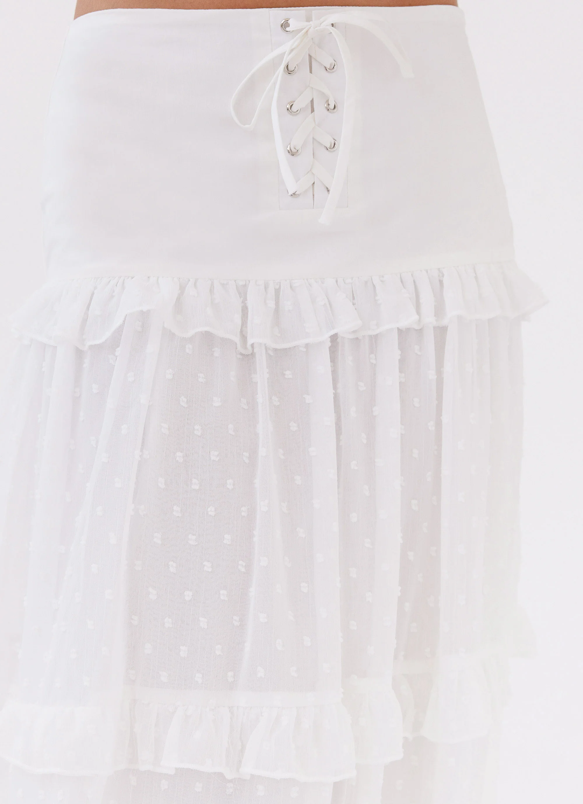 MESHKI Esmeralda Maxi Skirt - White